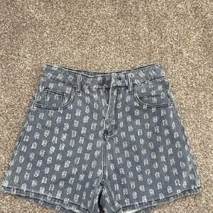 Bohme patterned denim shorts size S